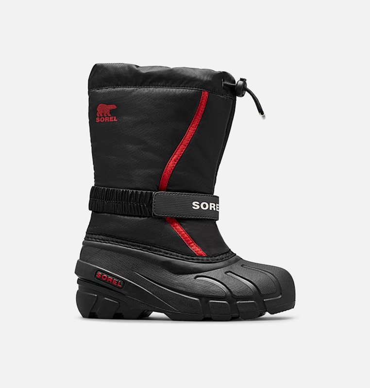 Sorel Çocuk Youth Flurry™ - Kar Botu Siyah/Kırmızı - 825-RBNKPD